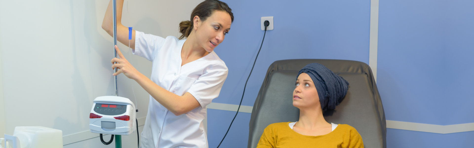 woman talking to her patient